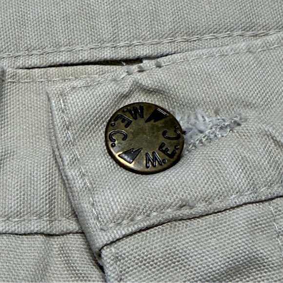 Vintage MEC Organic Cotton Cargo Trousers Pants Mens W32 Tan Made In Canada - Picture 3 of 15